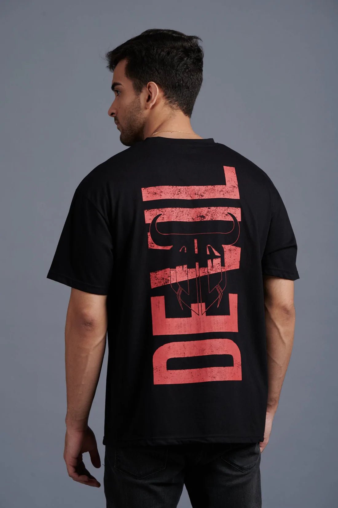 T-Shirt Unisex Black Devil Single - Logo Blur, Manica Corta, Taglia X-Large
