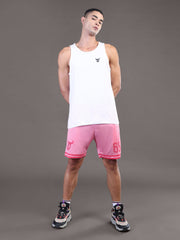 Go Devil Printed Mens Pink Sports Shorts