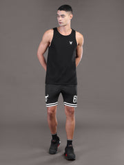 Go Devil Printed Mens Black Sports Shorts