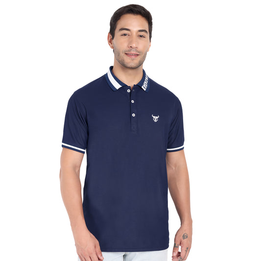 Go Devil Blue Polo T-shirt For Men