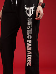 Go Devil Women Black Printed Joggers