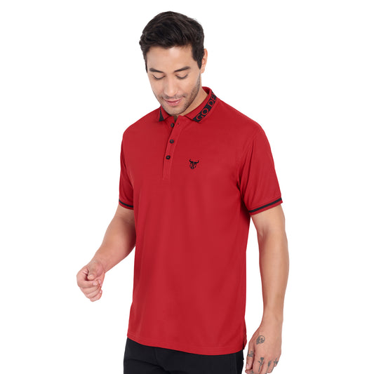 Go Devil Red Polo T-shirt For Men