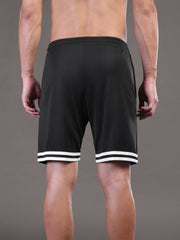 Go Devil Printed Mens Black Sports Shorts