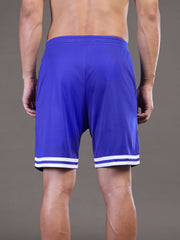 Go Devil Printed Mens Blue Sports Shorts