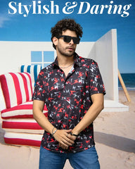 Printed Black Shirt for Men