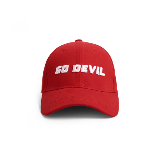 Go Devil Printed Premium Embroidered Red Cap For Men