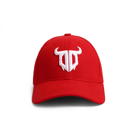 Go Devil Premium Logo Printed Embroidered Red Cap For Men