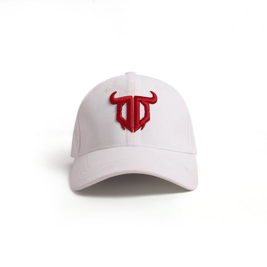 Go Devil Premium Logo Printed Embroidered White Cap For Men