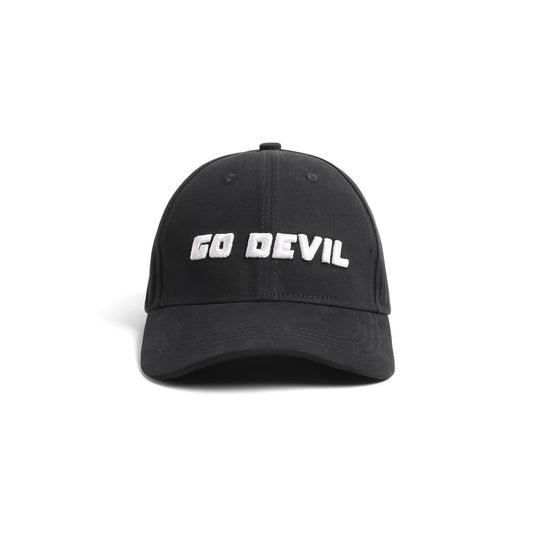 Go Devil Printed Premium Embroidered Black Cap For Men