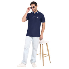 Go Devil Blue Polo T-shirt For Men