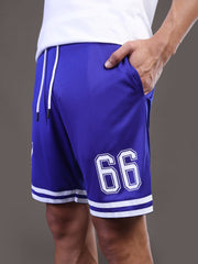Go Devil Printed Mens Blue Sports Shorts
