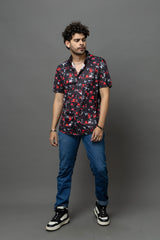 Printed Black Shirt for Men
