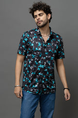 Printed Black Shirt for Men