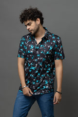Printed Black Shirt for Men