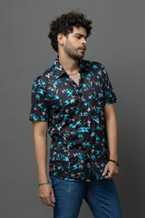 Printed Black Shirt for Men