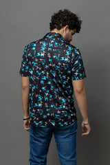Printed Black Shirt for Men