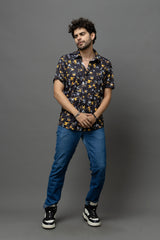 Design Printed Black Shirt for Men