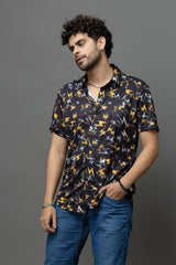 Design Printed Black Shirt for Men