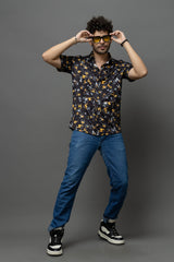 Design Printed Black Shirt for Men
