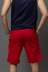 Go Devil Printed Red Shorts For Men