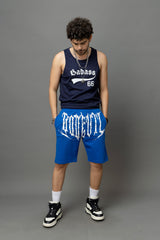 Go Devil Printed Blue Shorts For Men