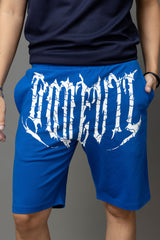 Go Devil Printed Blue Shorts For Men