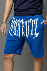 Go Devil Printed Blue Shorts For Men