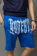 Go Devil Printed Blue Shorts For Men