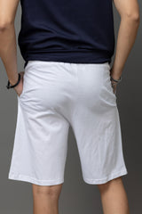 Go Devil Printed White Shorts For Men