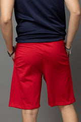 Go Devil Printed Red Shorts For Men