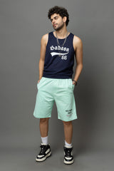 Go Devil Printed Casual Light Green Shorts For Men