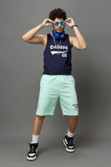 Go Devil Printed Casual Light Green Shorts For Men