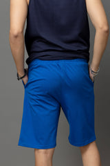 Go Devil Printed Blue Shorts For Men