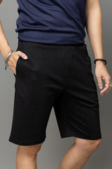 Go Devil Printed Black Casual Shorts For Men
