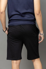 Go Devil Printed Black Casual Shorts For Men