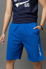 Go Devil Printed Blue Casual Shorts For Men