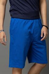 Go Devil Printed Blue Casual Shorts For Men