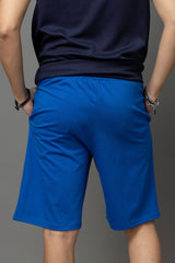Go Devil Printed Blue Casual Shorts For Men