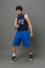 Go Devil Printed Blue Casual Shorts For Men