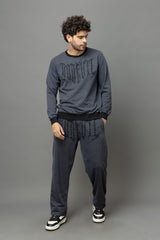 Go Devil Printed Grey Streetwear Joggers For Men