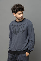 Go Devil Printed Grey Sweatshirt For Men