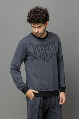 Go Devil Printed Grey Sweatshirt For Men