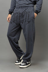 Go Devil Printed Grey Streetwear Joggers For Men
