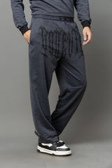 Go Devil Printed Grey Streetwear Joggers For Men