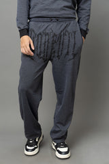 Go Devil Printed Grey Streetwear Joggers For Men