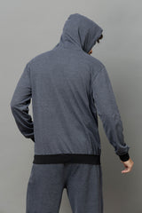 Go Devil Printed Dark Grey Hoodie For Men