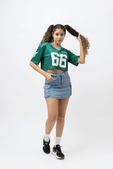 Go Devil Varsity Crop Jersey - Green 66
