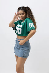 Go Devil Varsity Crop Jersey - Green 66