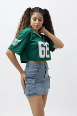 Go Devil Varsity Crop Jersey - Green 66