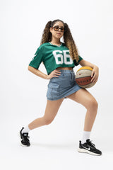 Go Devil Varsity Crop Jersey - Green 66